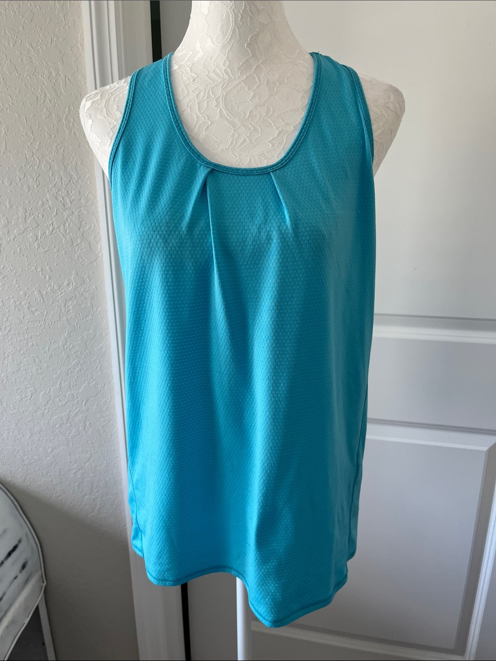Lucky in Love Aqua Performance Mesh Tank